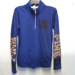 RARE PINK Victoria's Secret Quarter zip pullover M